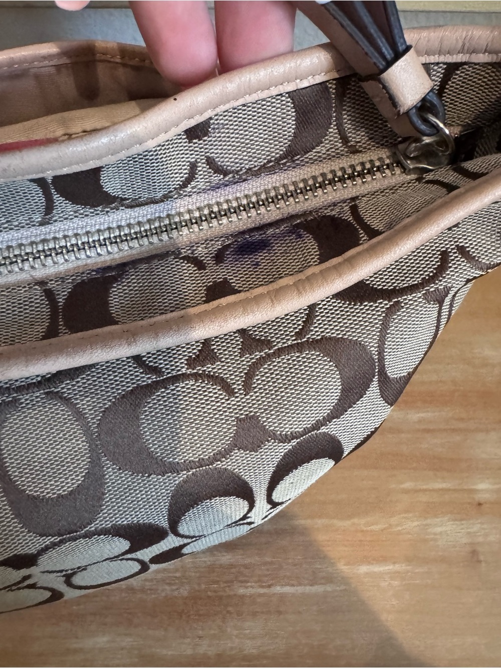 Y2KCoach Signature Canvas Crossbody with Pink Stripe - Picture 4 of 8